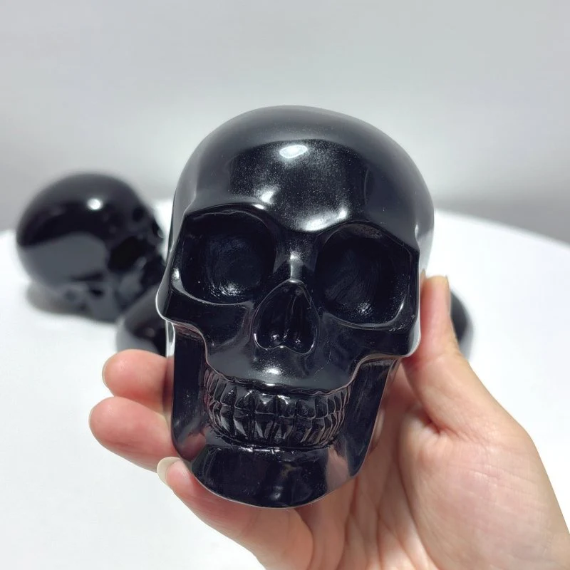 Large Obsidian Skull Carving Wholesale - Image 2