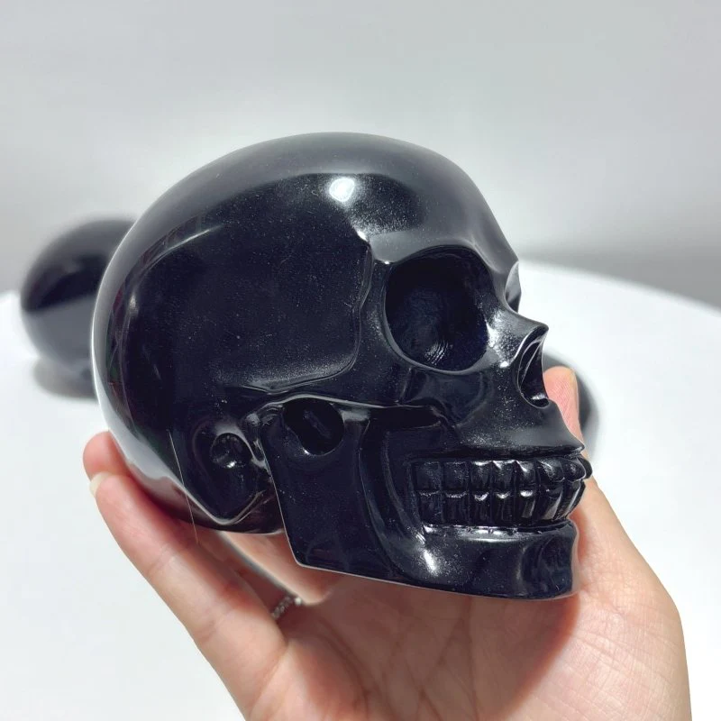 Large Obsidian Skull Carving Wholesale - Image 4