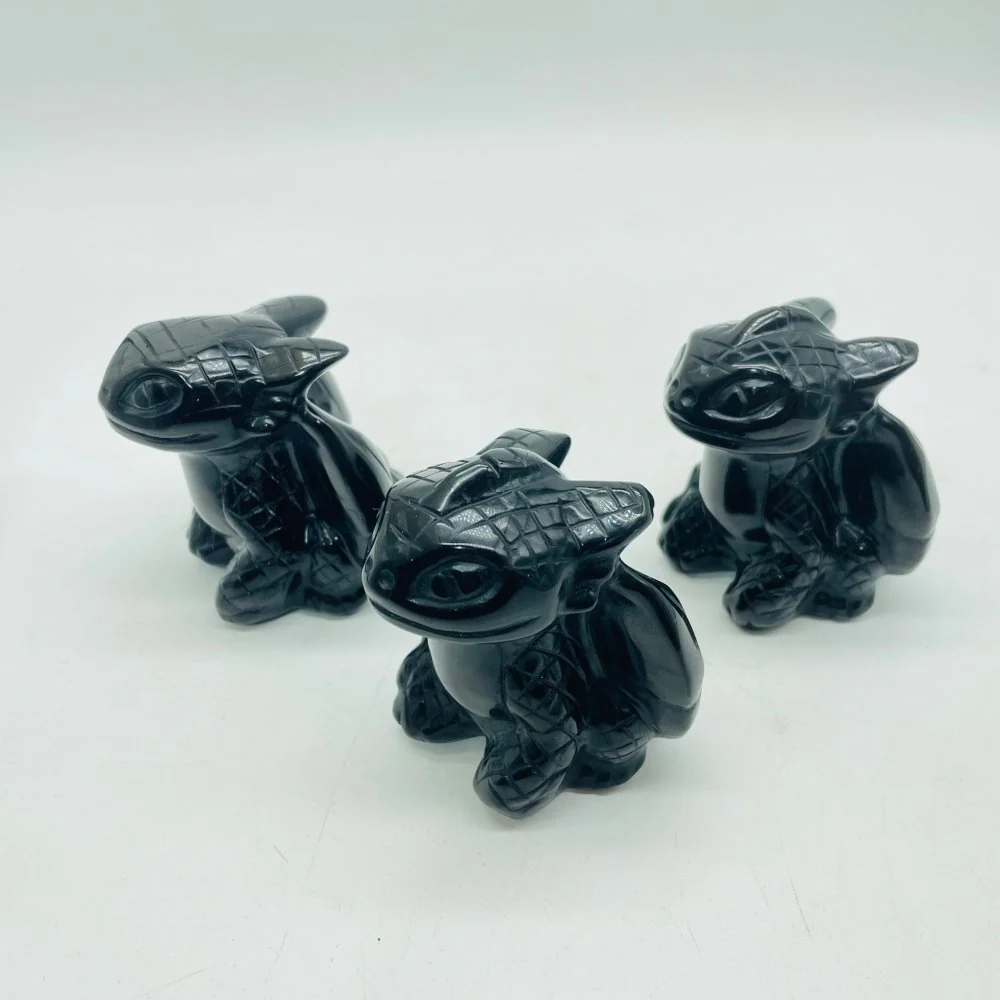 Large Obsidian Toothless Dragon Carving Wholesale - Image 2