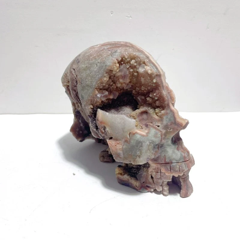 2 Pieces Large Purple Fluorite Skull Carving - Image 2