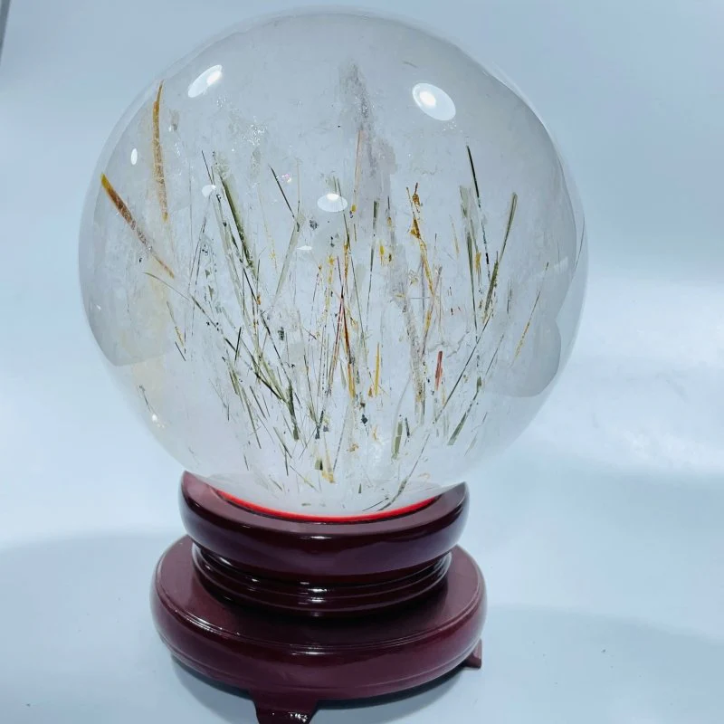 Large Rare Clear Quartz With Mica High Quality Sphere - Image 2