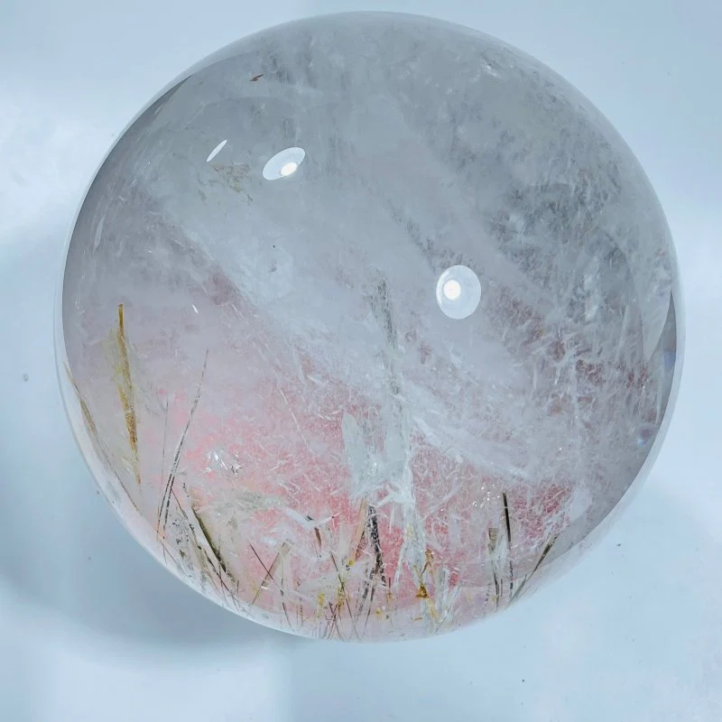 Large Rare Clear Quartz With Mica High Quality Sphere - Image 3