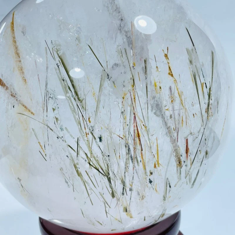 Large Rare Clear Quartz With Mica High Quality Sphere - Image 4