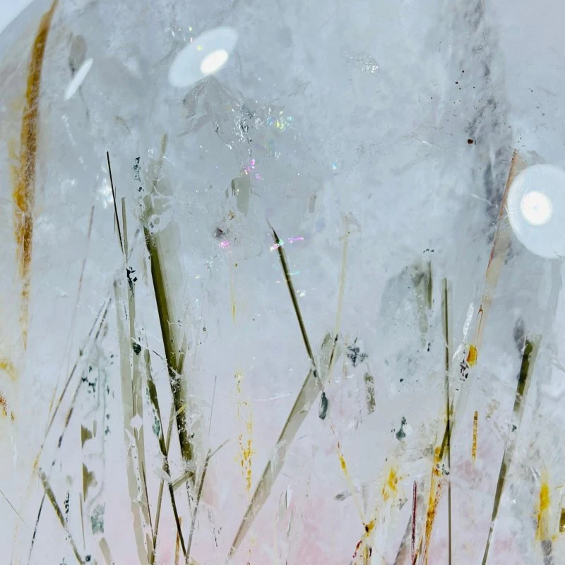 Large Rare Clear Quartz With Mica High Quality Sphere - Image 5