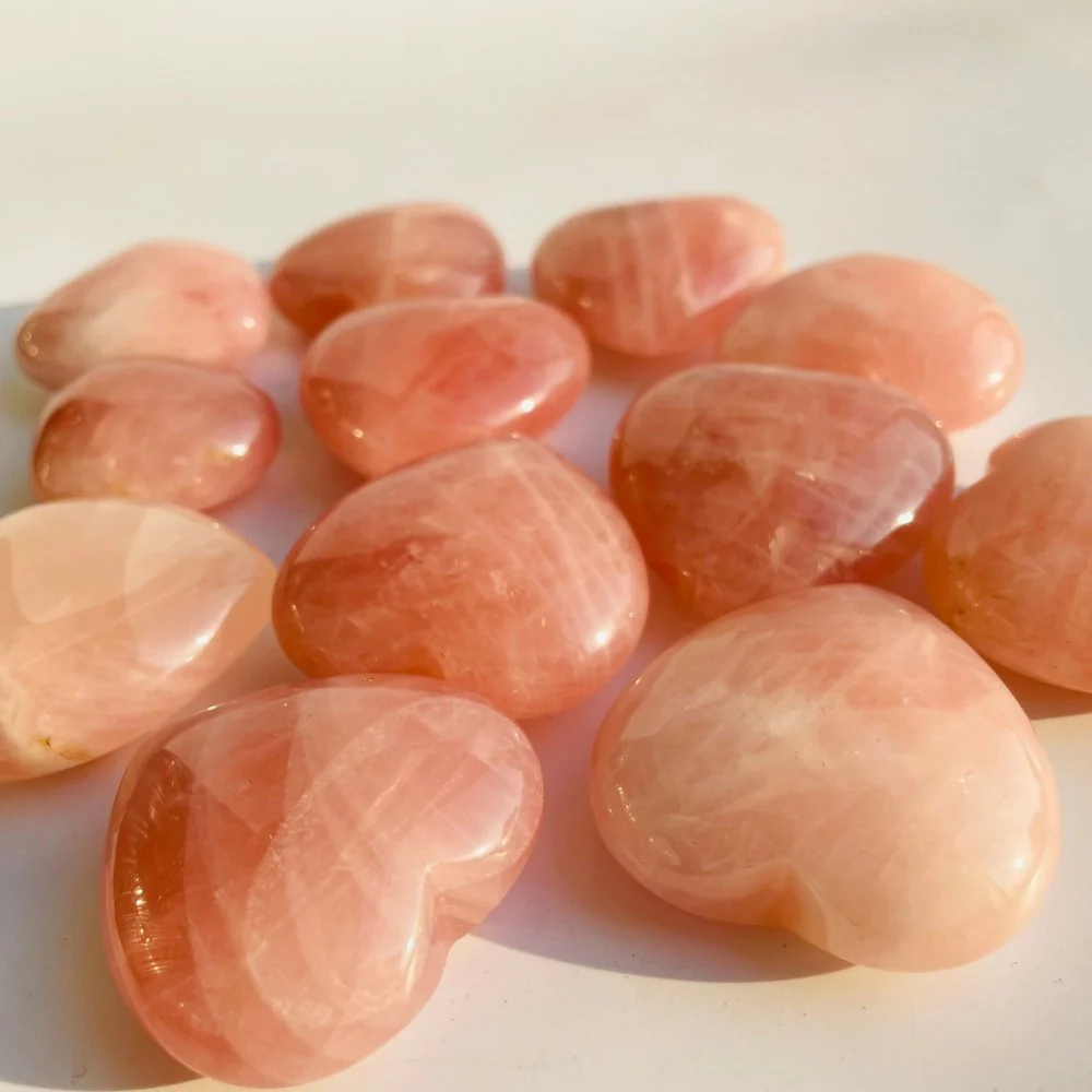 Large Pink Rose Quartz Heart 1.8in(4.5cm) Wholesale - Image 2