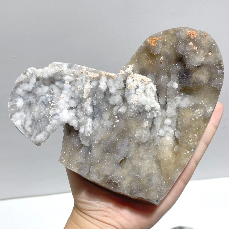 8 Pieces Flash Large Sphalerite Heart Carving - Image 2
