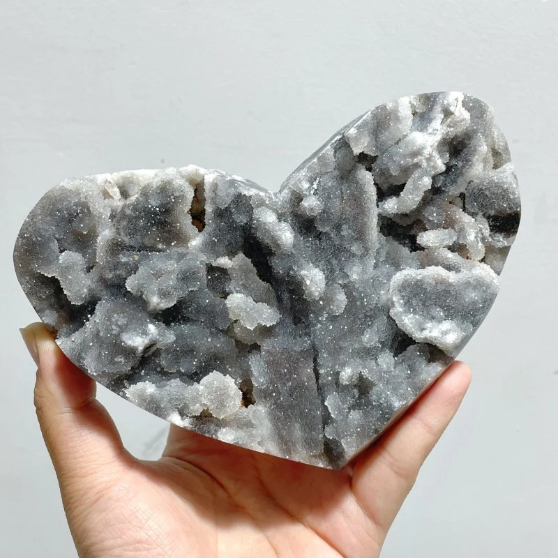 8 Pieces Flash Large Sphalerite Heart Carving - Image 5