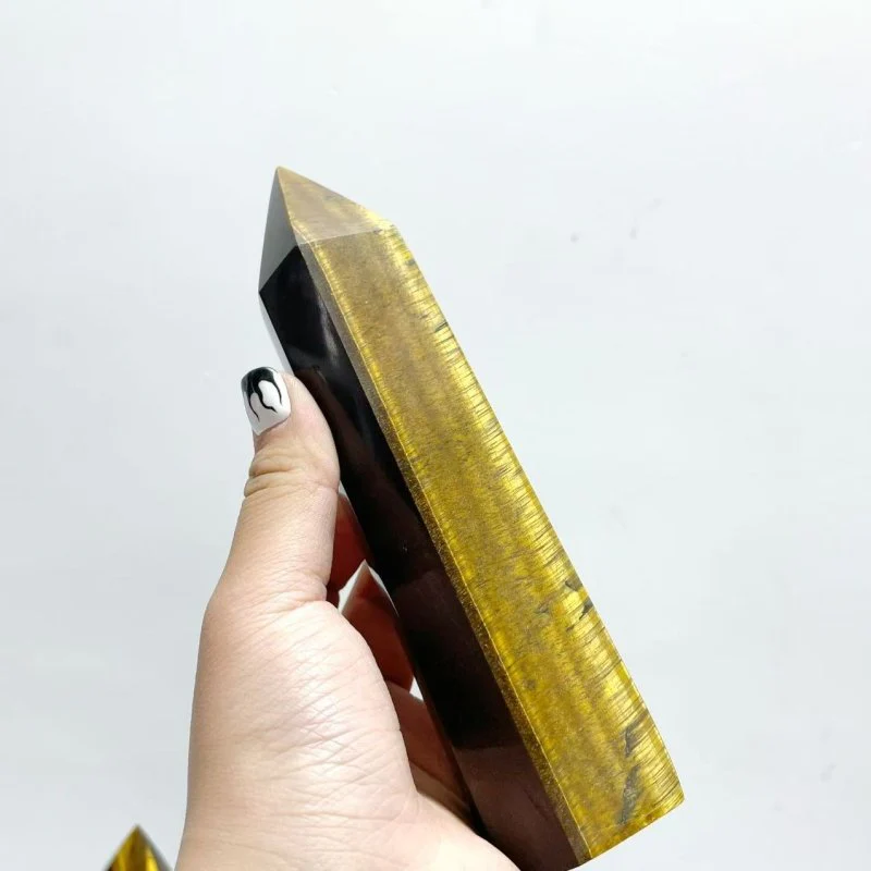 9 Pieces Tiger Eye Tower Points - Image 3