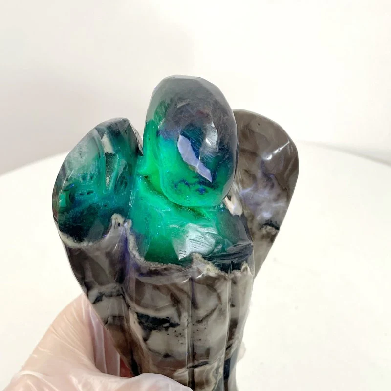 5 Pieces Large Volcano Agate Angel(UV-Reactive) - Image 3