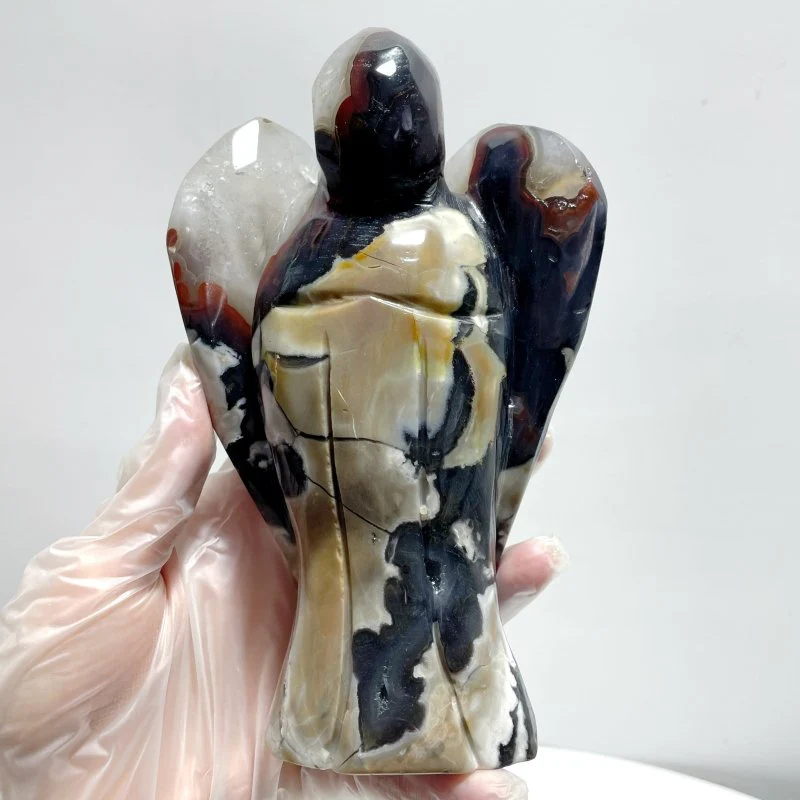 5 Pieces Large Volcano Agate Angel(UV-Reactive) - Image 4
