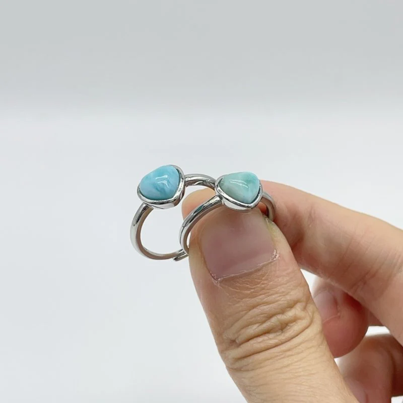 Larimar Heart Ring Crystal Wholesale - Image 2