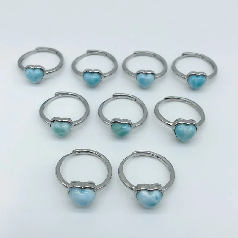 Larimar Heart Ring Crystal Wholesale - Image 3
