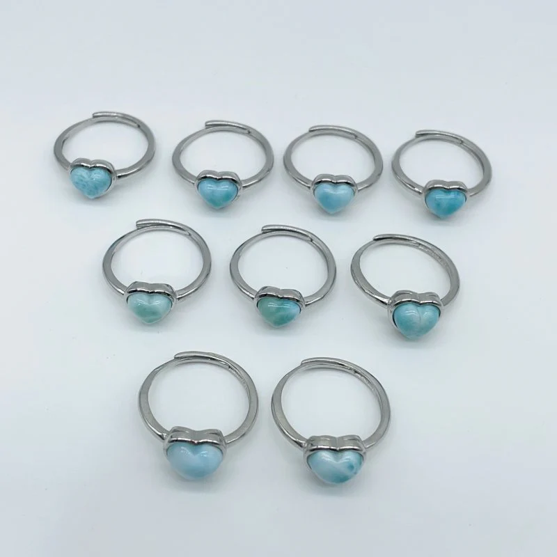 Larimar Heart Ring Crystal Wholesale - Image 4