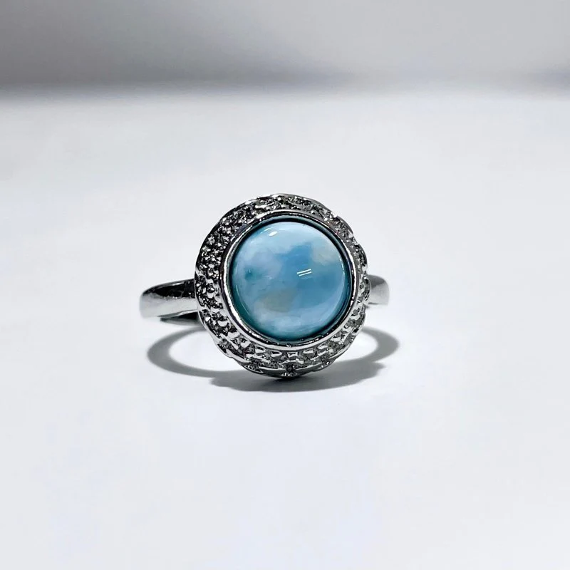 Larimar Round Ring Crystal Wholesale - Image 2