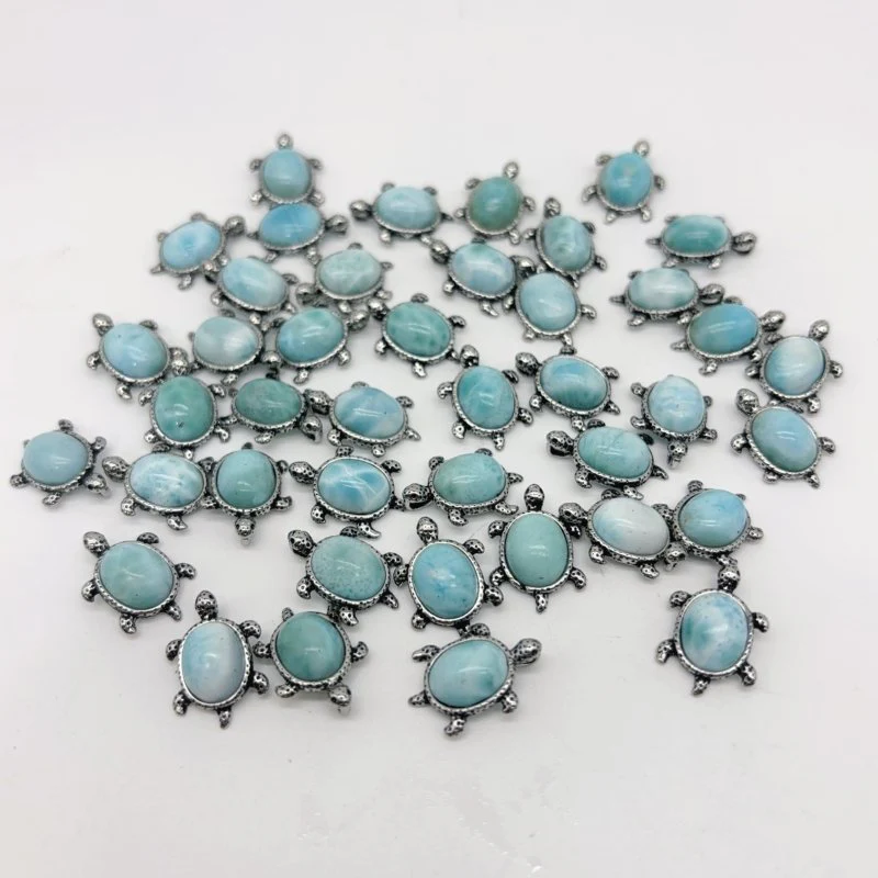 Larimar Mini Turtle Pendant Crystal Wholesale - Image 4