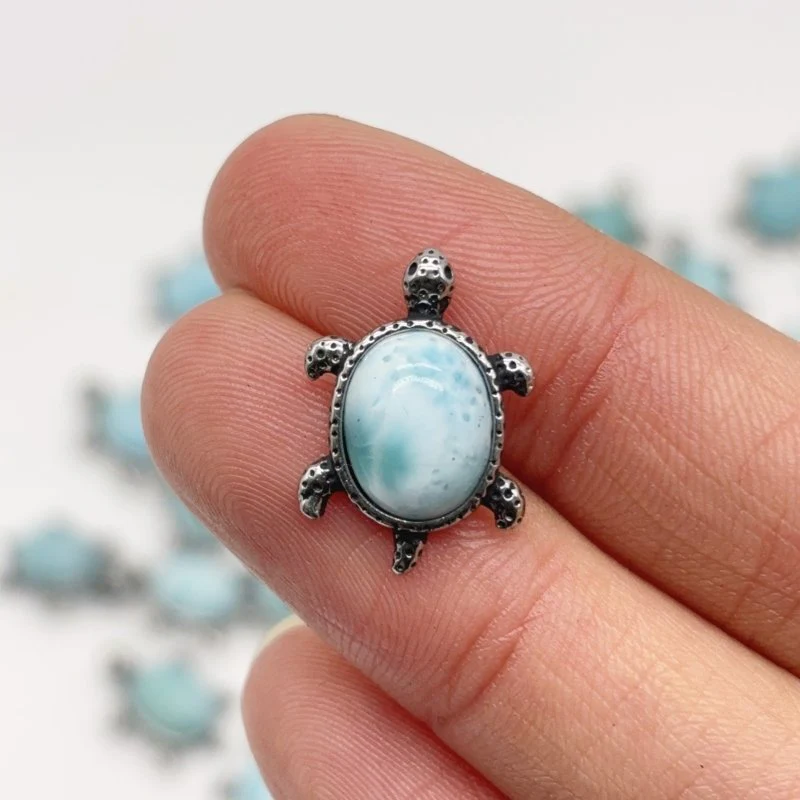 Larimar Mini Turtle Pendant Crystal Wholesale - Image 5