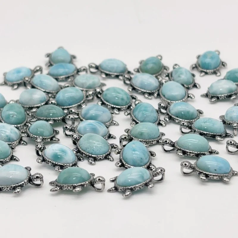 Larimar Mini Turtle Pendant Crystal Wholesale - Image 6