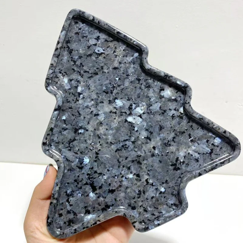 Larvikite Christmas Tree Plate Carving Wholesale
