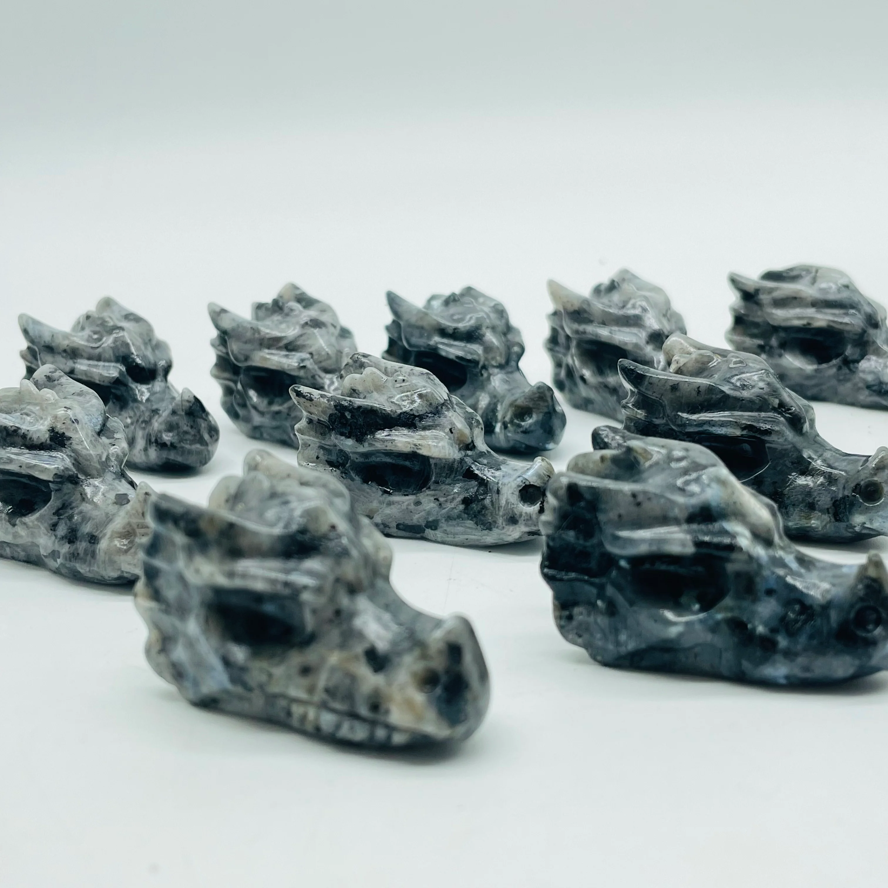 Larvikite Dragon Head Carving Wholesale - Image 4
