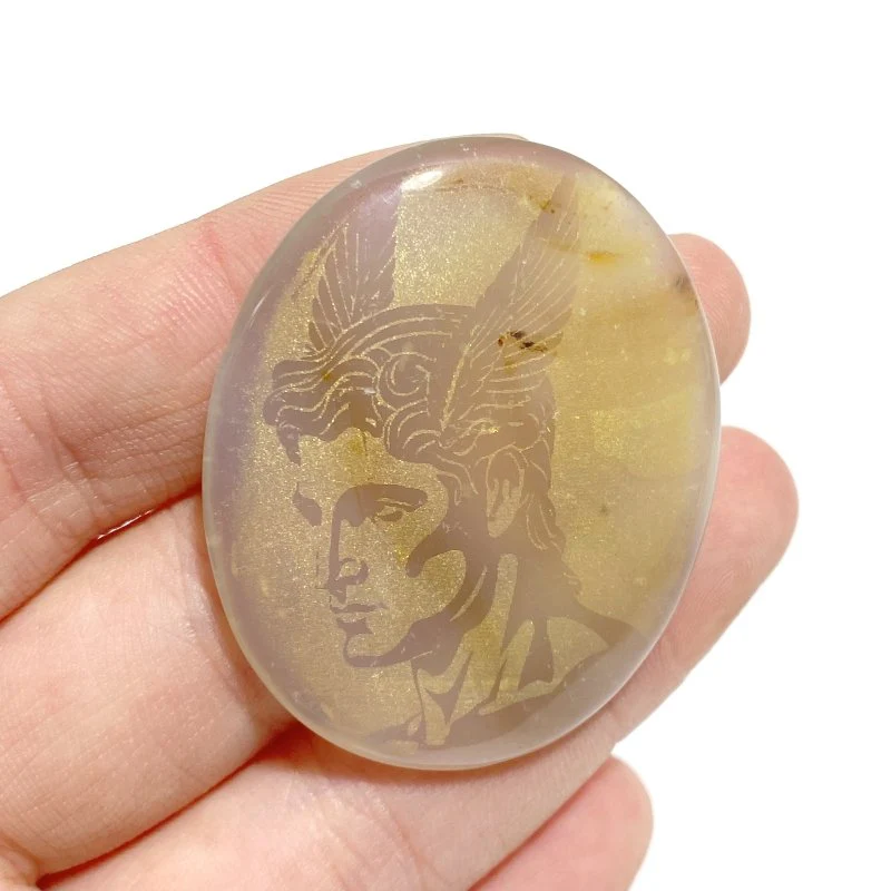 Laser Printing Golden Twelve Olympians Agate Stone DIY Accessories Wholesale - Image 10