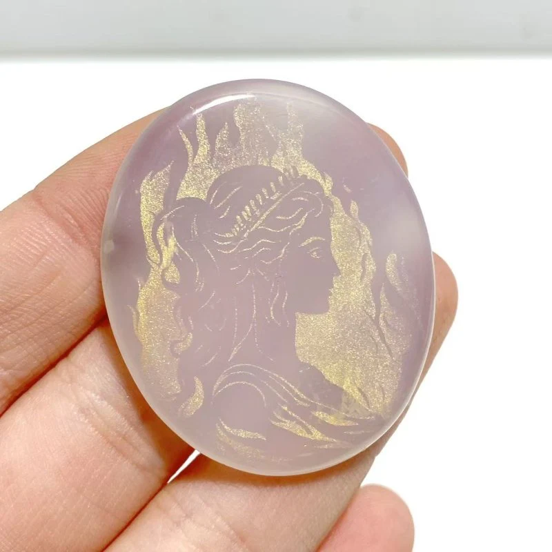 Laser Printing Golden Twelve Olympians Agate Stone DIY Accessories Wholesale - Image 11