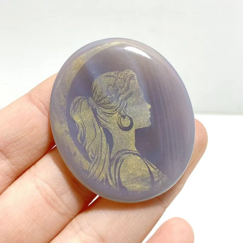 Laser Printing Golden Twelve Olympians Agate Stone DIY Accessories Wholesale - Image 5