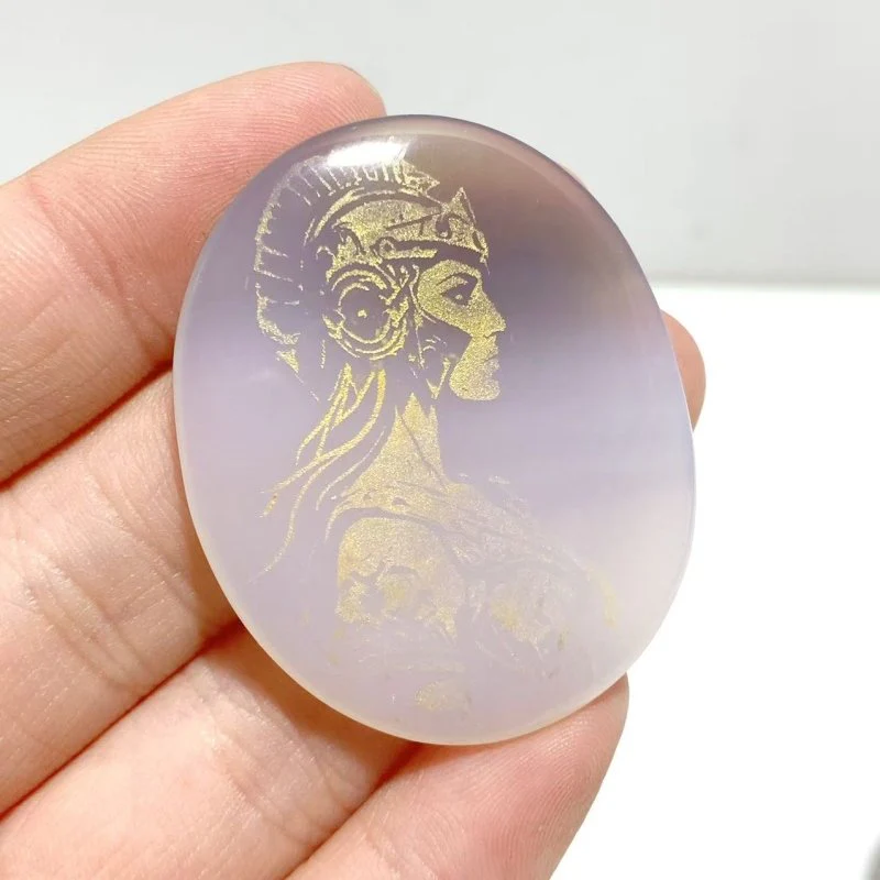 Laser Printing Golden Twelve Olympians Agate Stone DIY Accessories Wholesale - Image 6