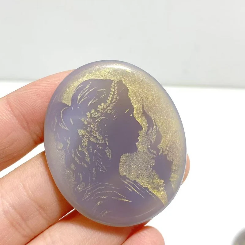 Laser Printing Golden Twelve Olympians Agate Stone DIY Accessories Wholesale - Image 7