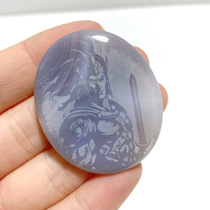 Laser Printing Silver Twelve Olympians Agate Stone DIY Accessories Wholesale - Image 3
