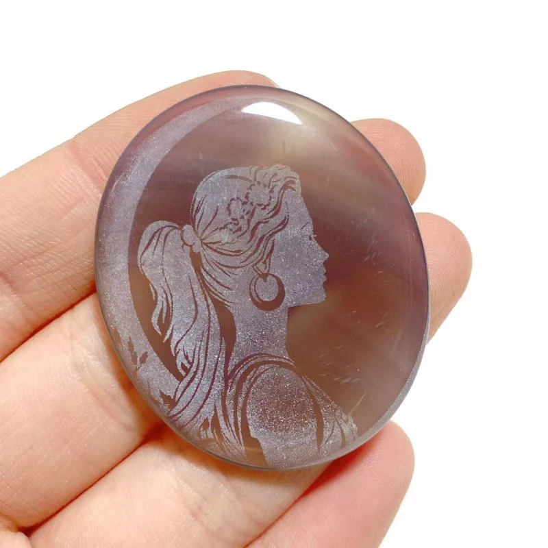 Laser Printing Silver Twelve Olympians Agate Stone DIY Accessories Wholesale - Image 5