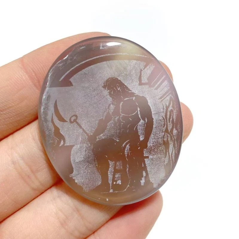 Laser Printing Silver Twelve Olympians Agate Stone DIY Accessories Wholesale - Image 8