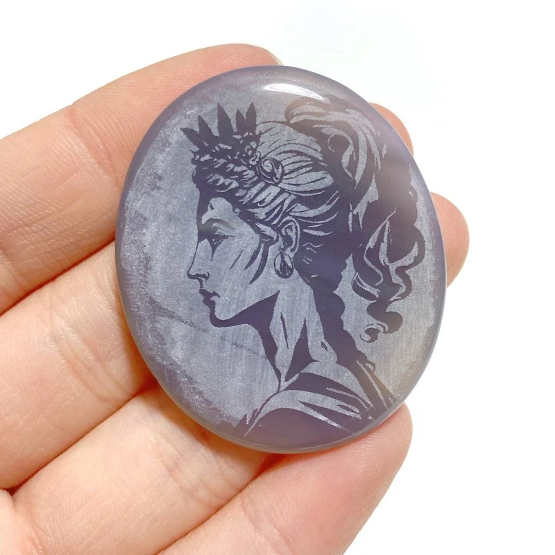 Laser Printing Silver Twelve Olympians Agate Stone DIY Accessories Wholesale - Image 9