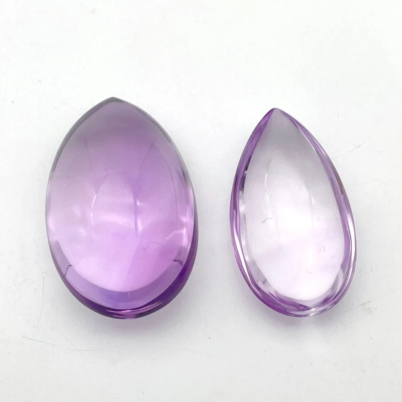 Top Quality 2 Pieces Clear Lavender Amethyst Teardrop Shape Pendant DIY Jewelry - Image 3