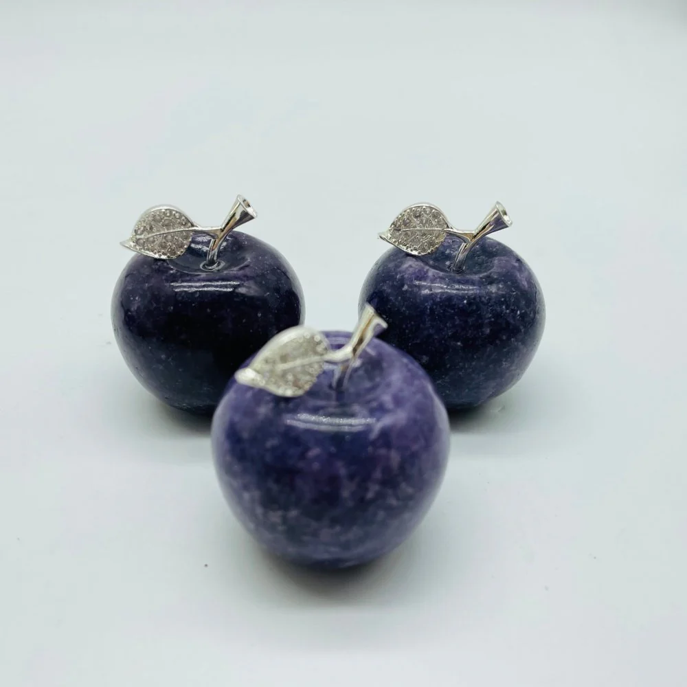 Lepidolite Apple Carving Wholesale - Image 3