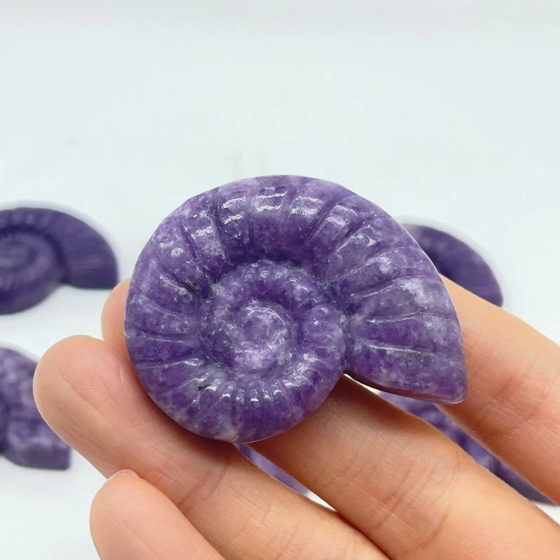 Lepidolite Conch Carving Wholesale
