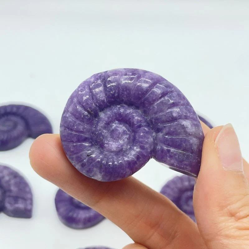 Lepidolite Conch Carving Wholesale - Image 4