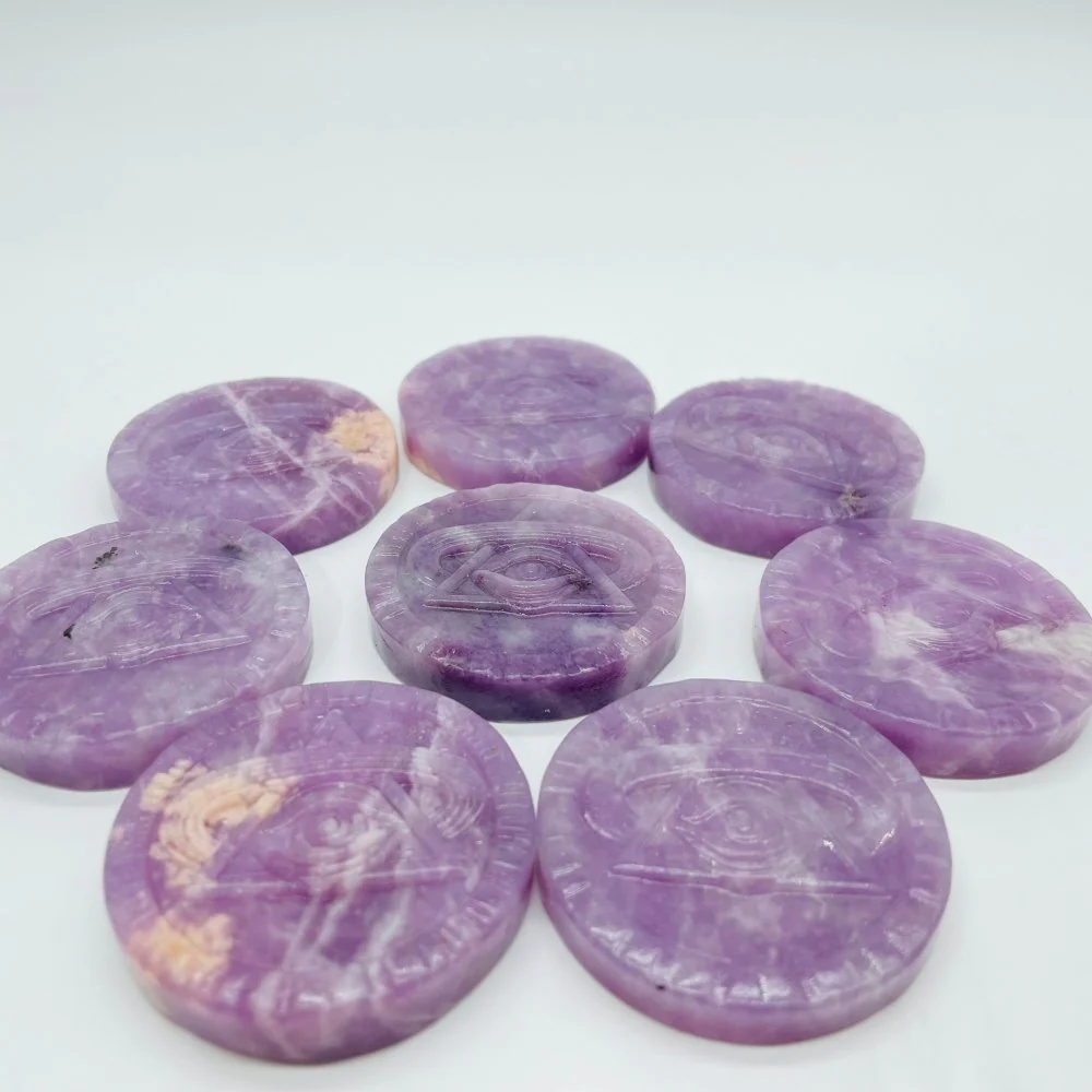 Lepidolite Evil Eye Carving Wholesale - Image 5