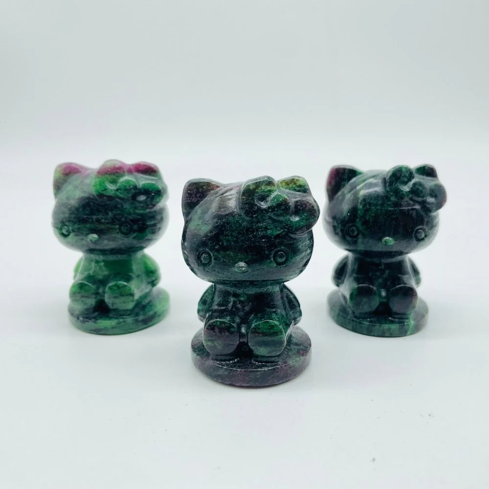 Lepidolite And Zoisite Hello kitty Carving Wholesale - Image 3