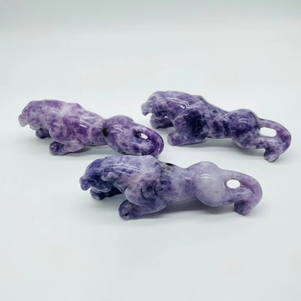 Lepidolite Jaguar Panthera Onca Carving Wholesale - Image 2