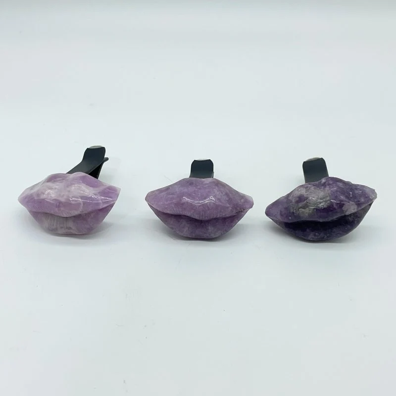 Lepidolite Lips Car Air Vent Clip Crystal Wholesale - Image 3