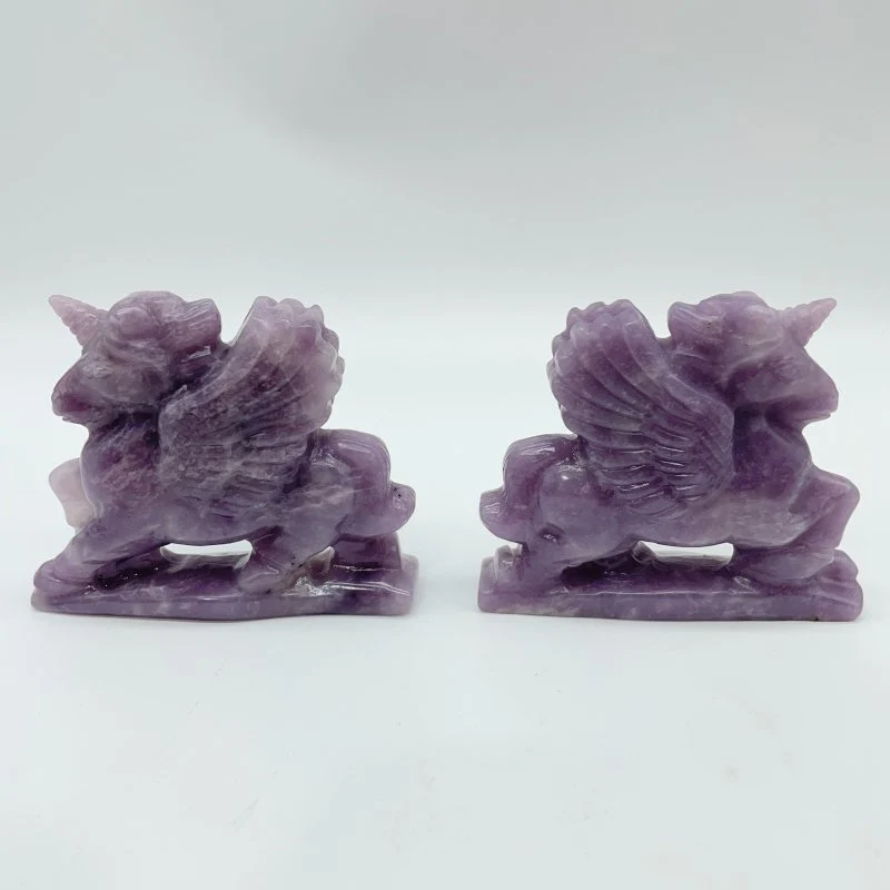 Purple Lepidolite Pegasus Carving Wholesale - Image 2