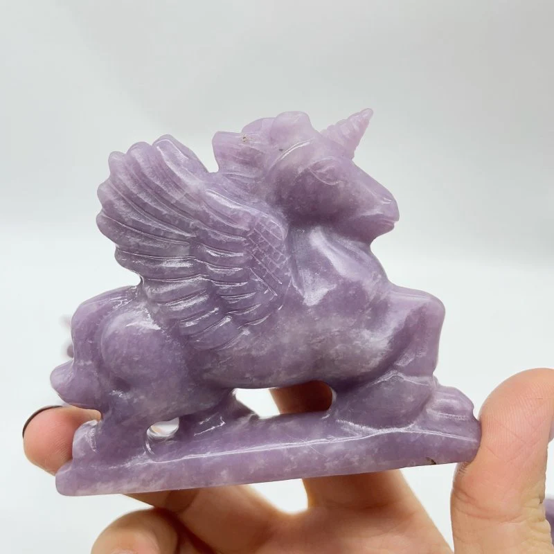 Purple Lepidolite Pegasus Carving Wholesale - Image 3