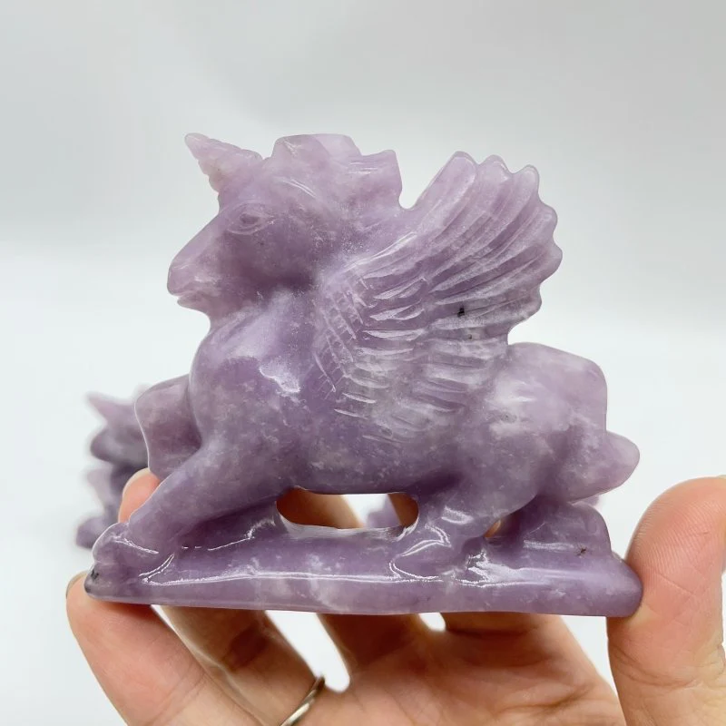 Purple Lepidolite Pegasus Carving Wholesale - Image 4