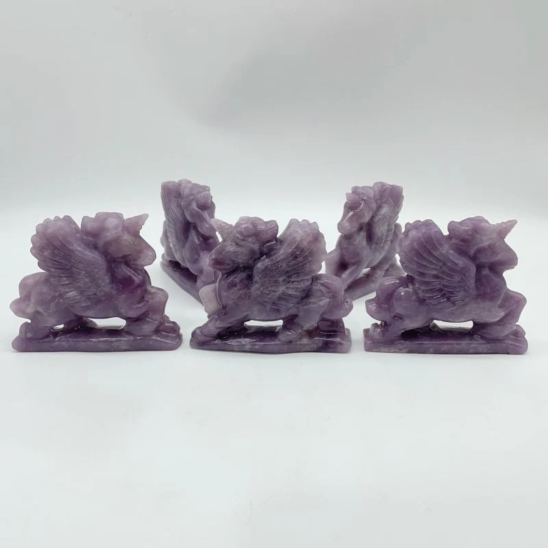 Purple Lepidolite Pegasus Carving Wholesale - Image 6