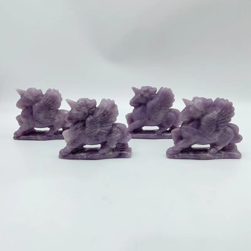 Purple Lepidolite Pegasus Carving Wholesale - Image 7