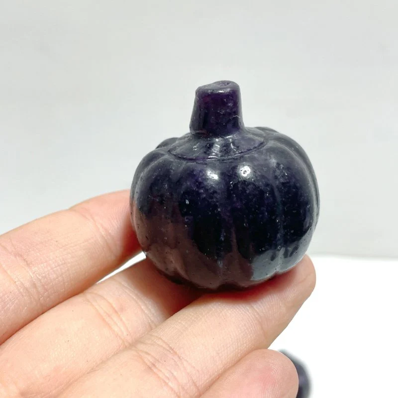 Deep Purple Lepidolite Pumpkin Carving Wholesale - Image 4