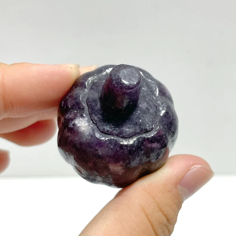 Deep Purple Lepidolite Pumpkin Carving Wholesale - Image 6