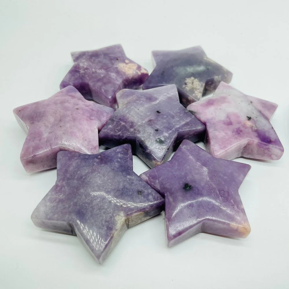 Lepidolite Star & Moon Carving Wholesale - Image 3