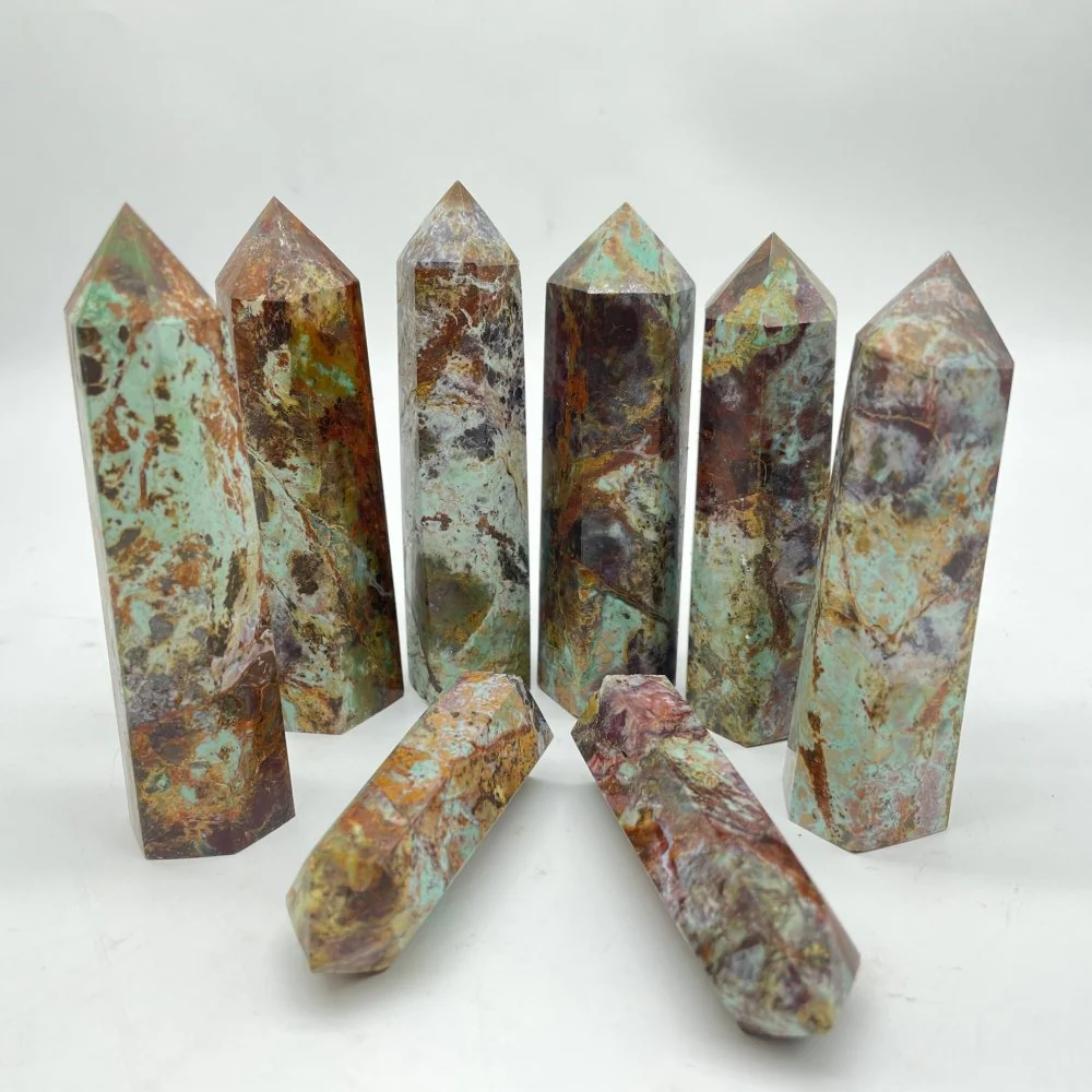 Light Blue Imperial Jasper Stone Tower Point Wholesale