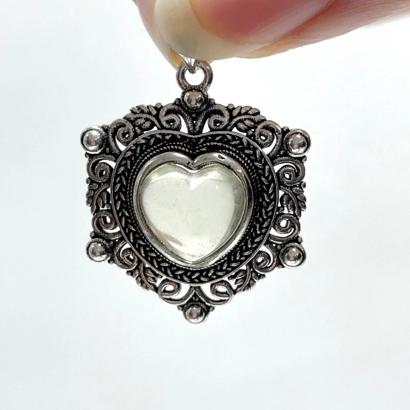 Light Color Citrine Heart Pendant Wholesale - Image 2